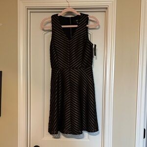 Moschino Black and Gold Mini Dress
